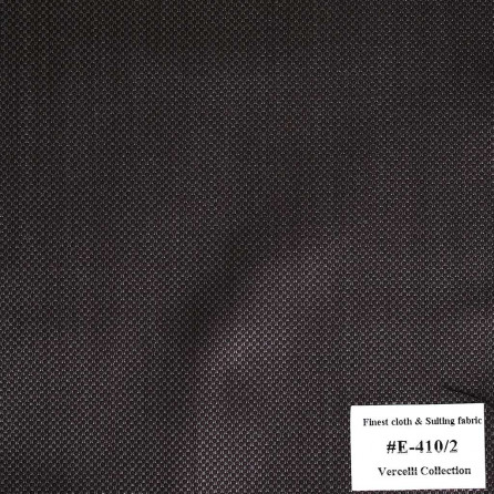 E-410/2 Vercelli V9 - Vải Suit 95% Wool - Nâu Trơn